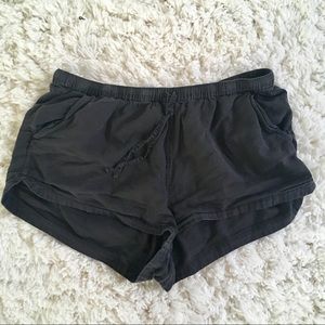 Gray Aerie drawstring shorts